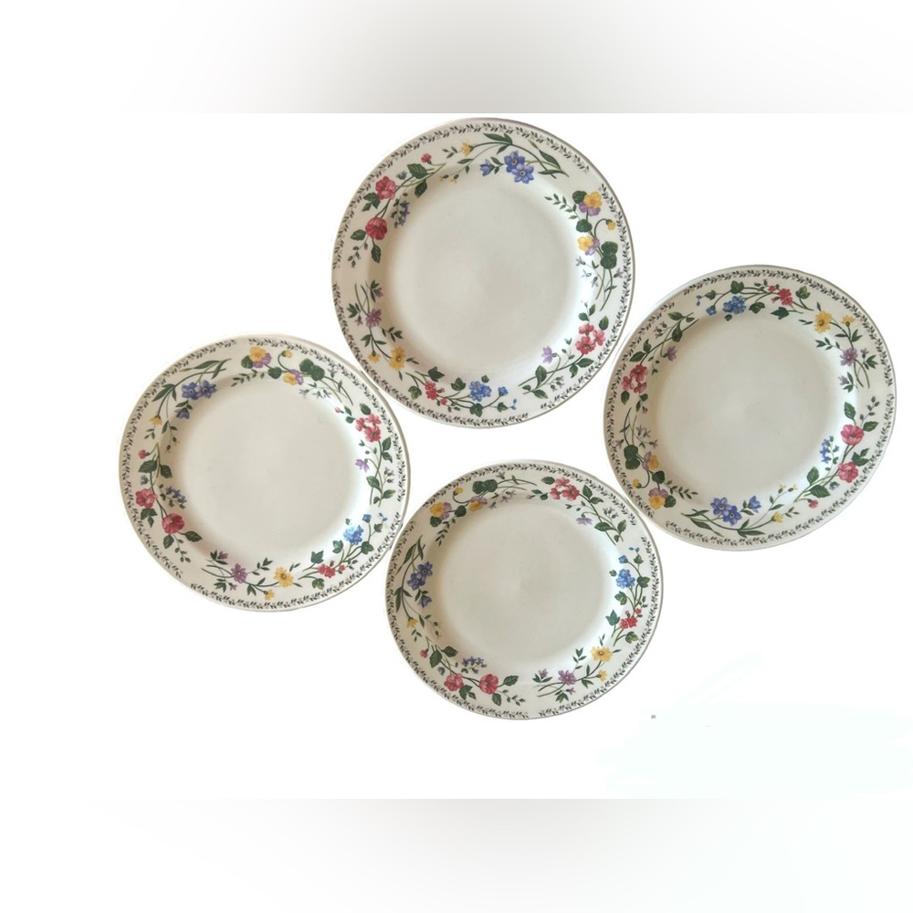 Dessert plate Set of 4 Farberware Stoneware English Garden 225